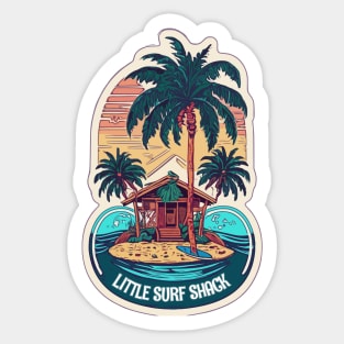 Surf Shack Vintage Retro Surfing Beach Sticker